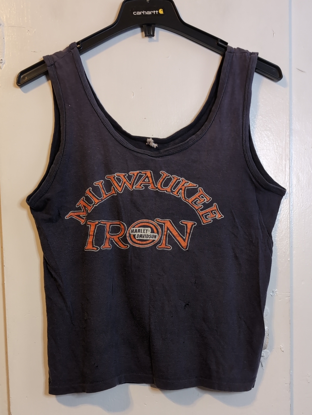Vint. 80s Harley Davidson Milwaukee Iron mens large